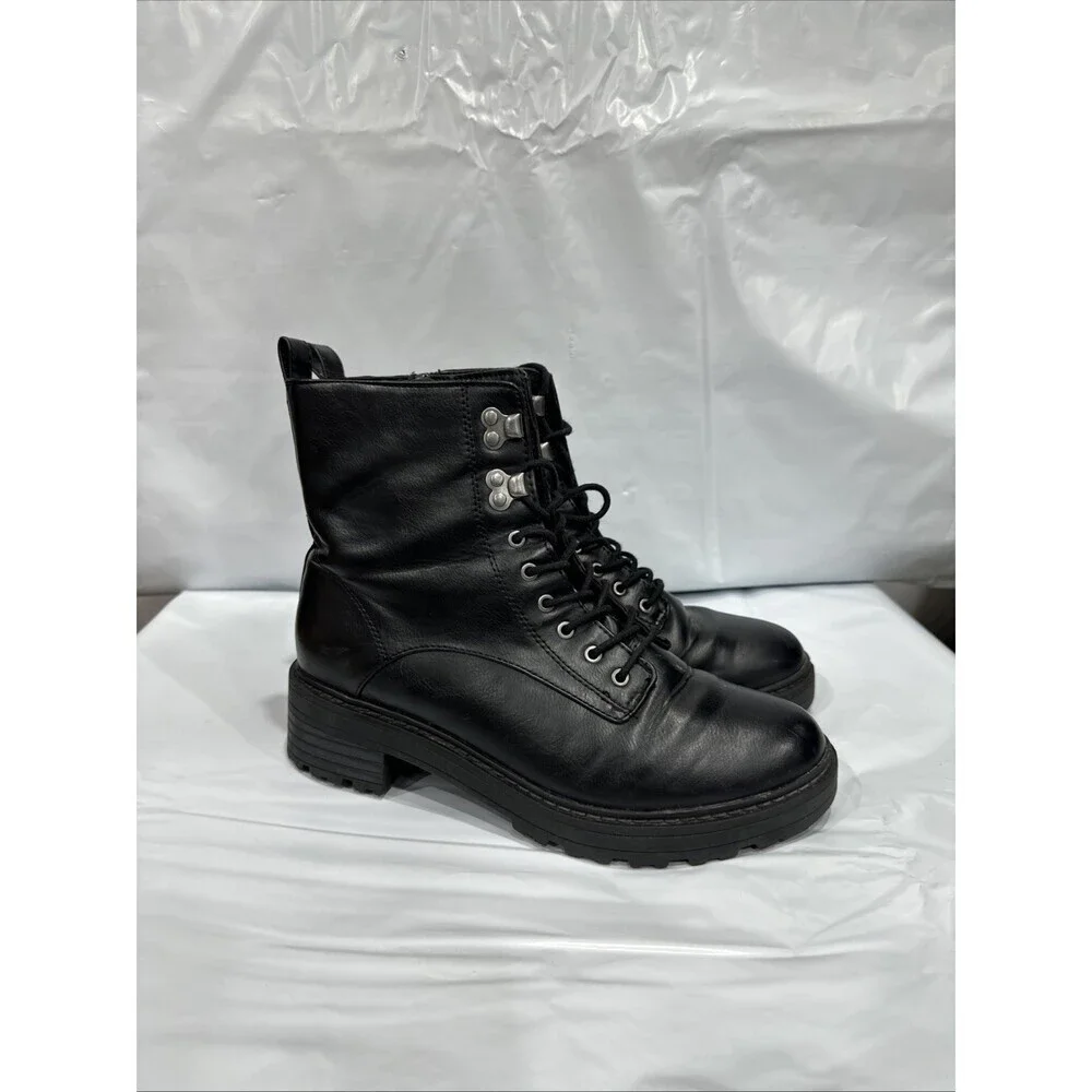 Dr. Martens 1460 26925001 Boots Women's US 8 Black Leather Platform EBS1078